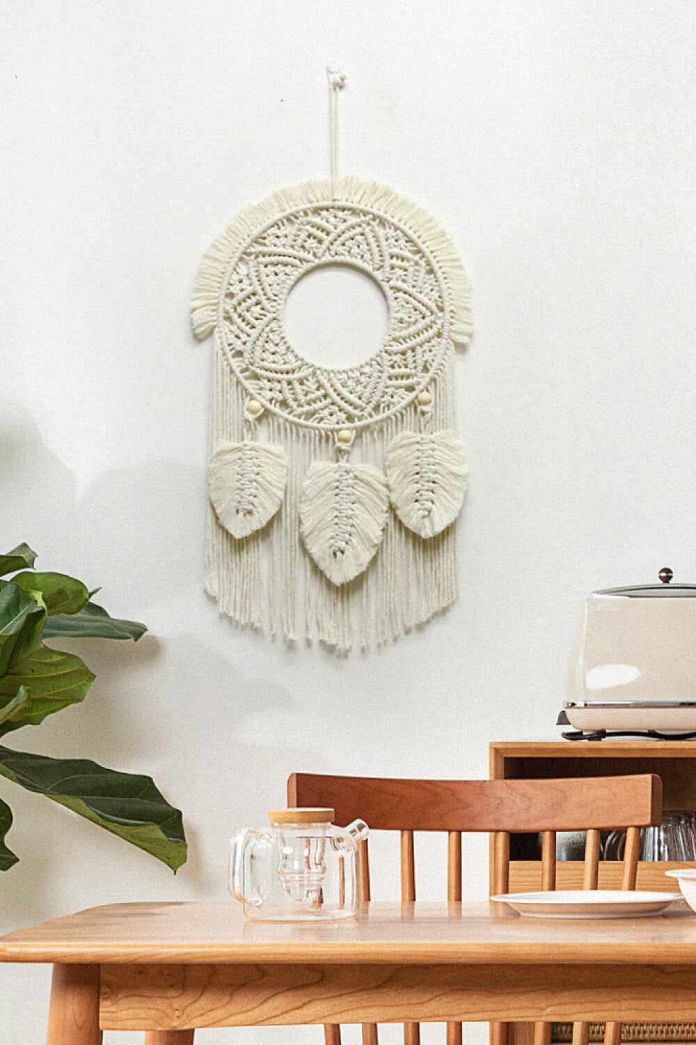 Hand-Woven Fringe Macrame Wall Hanging