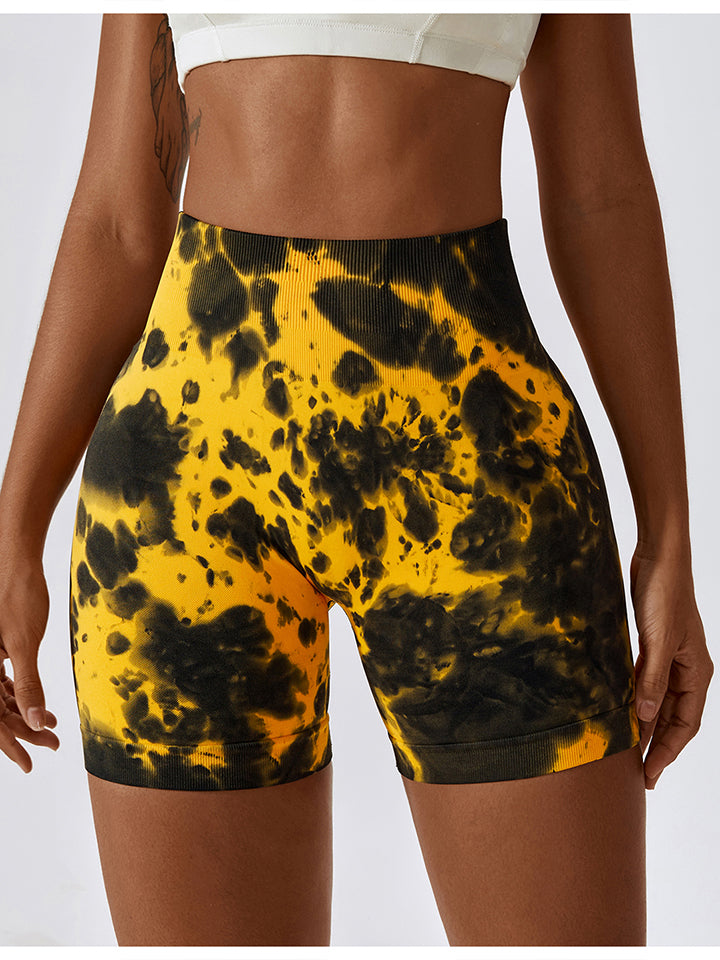 Tie Dye Wide Waistband Sports Shorts