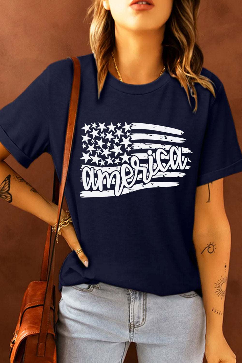 AMERICA US Flag Graphic Tee