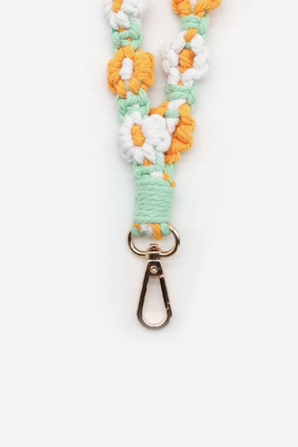 Assorted 4-Piece Macrame Flower Keychain