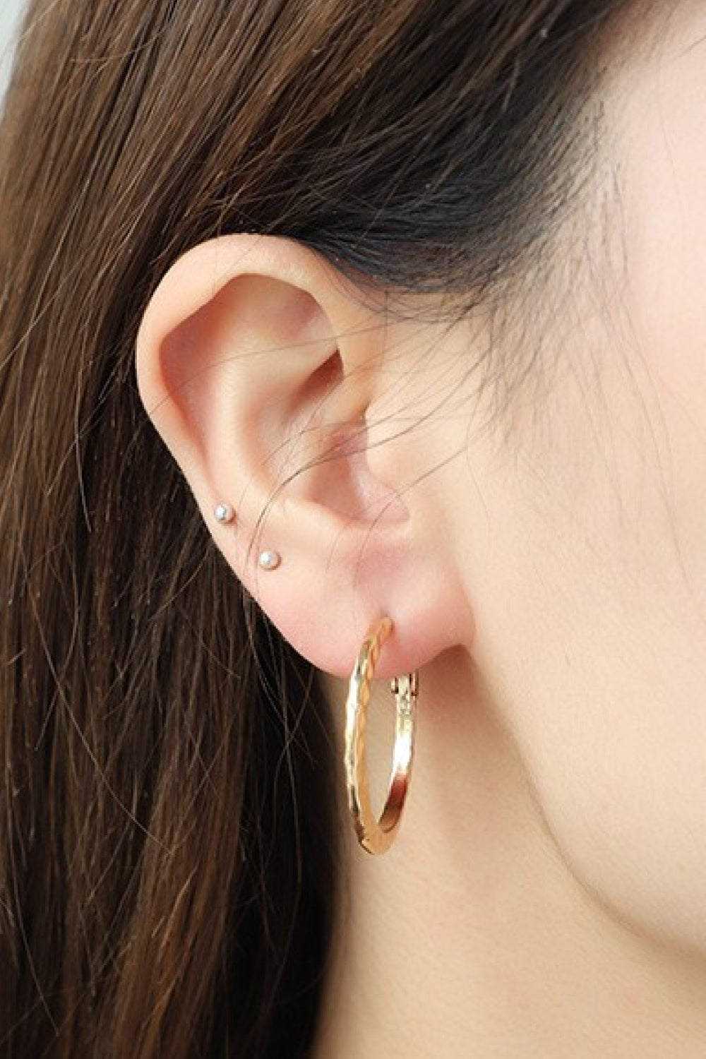 Minimalist Copper Hoop Earrings