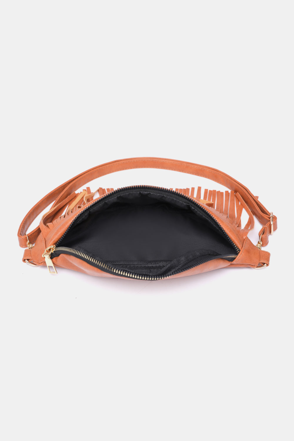 Fringed PU Leather Sling Bag