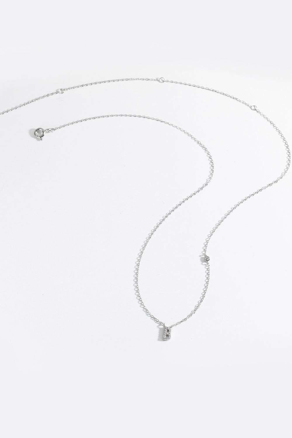 A To F Zircon 925 Sterling Silver Necklace