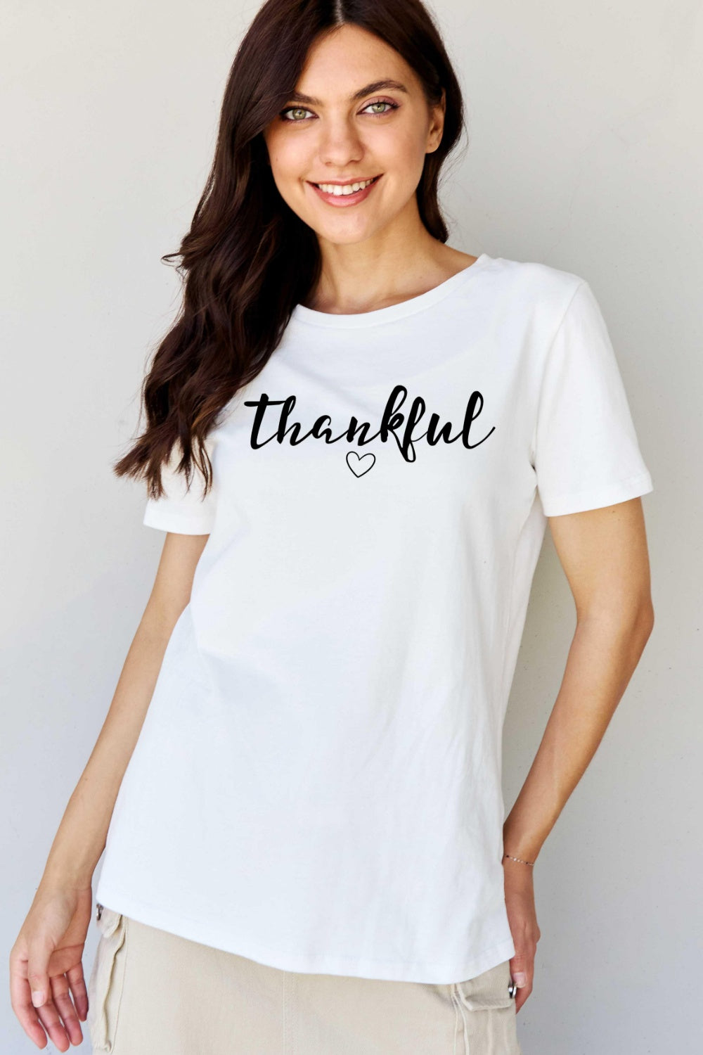 Simply Love Full Size THANKFUL Graphic T-Shirt