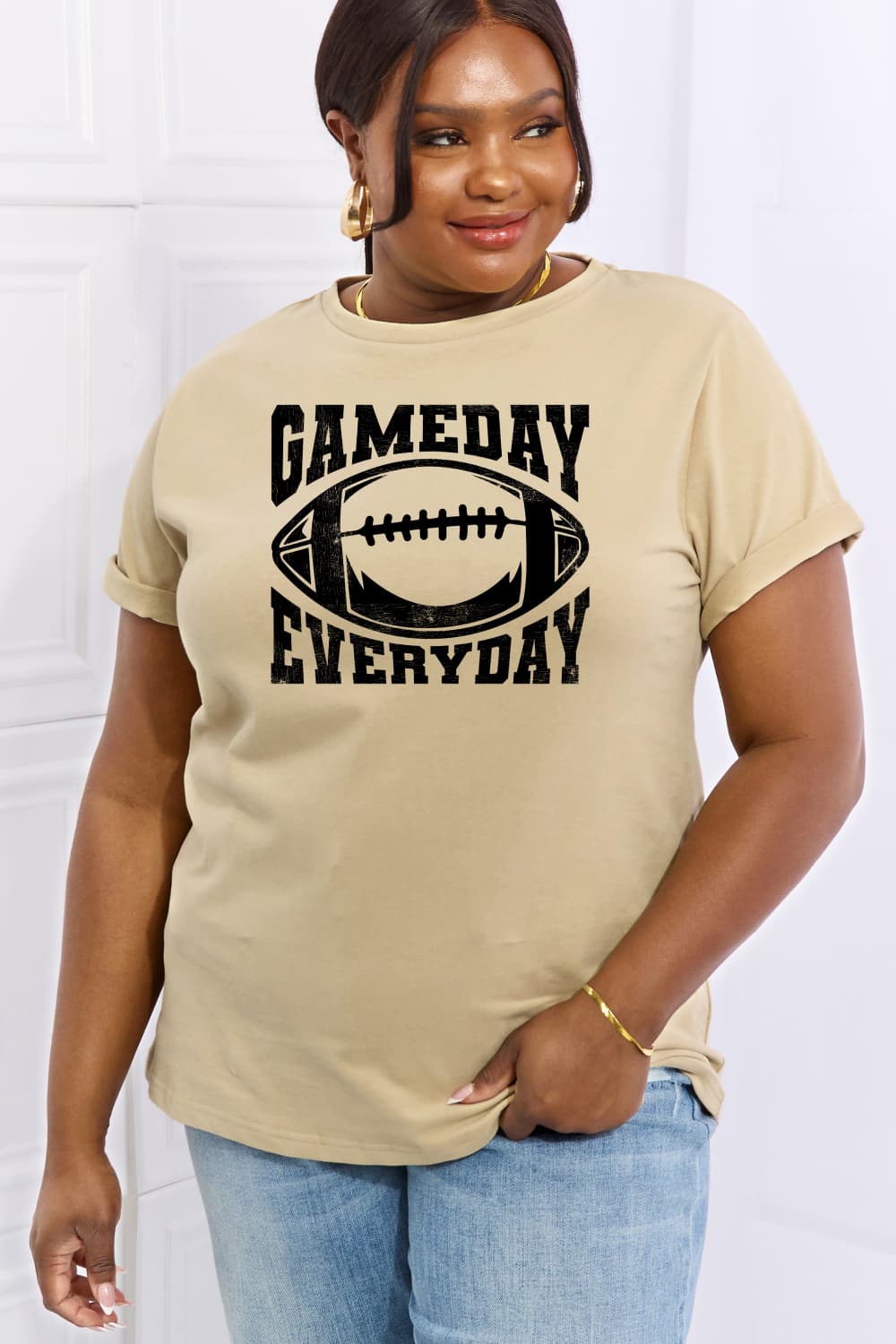 Simply Love Full Size GAMEDAY EVERYDAY Graphic Cotton Tee