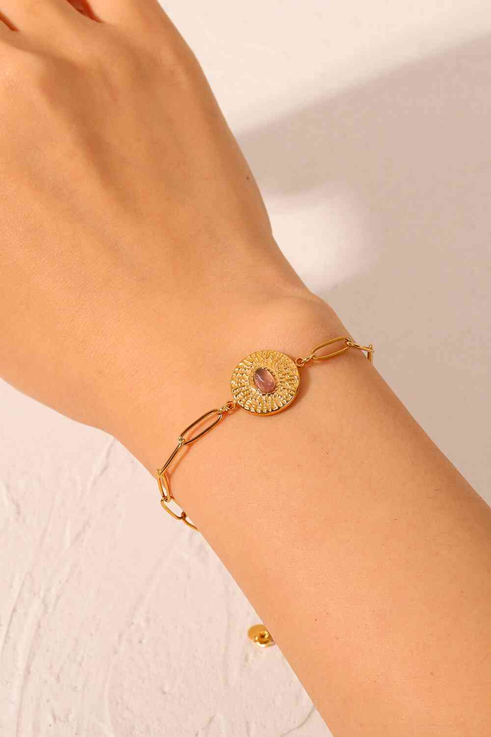 18K Gold Plated Paperclip Chain Bracelet