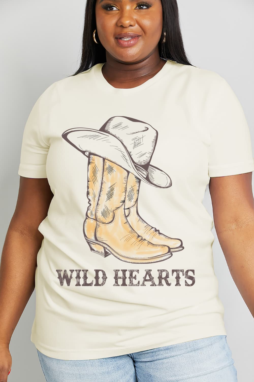 Simply Love Full Size WILD HEARTS Graphic Cotton Tee