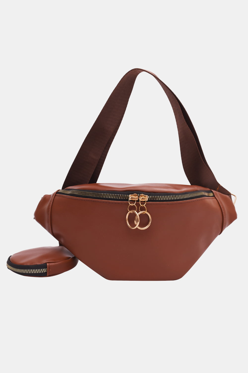 PU Leather Sling Bag with Small Purse