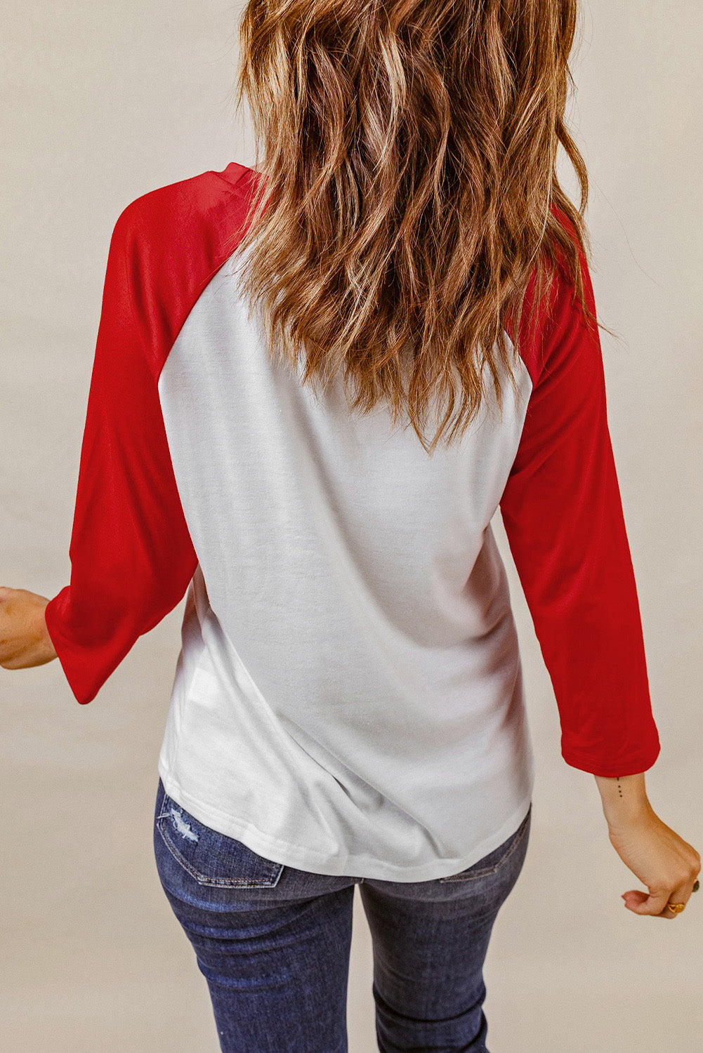 HAPPY FALL Graphic Raglan Sleeve Tee