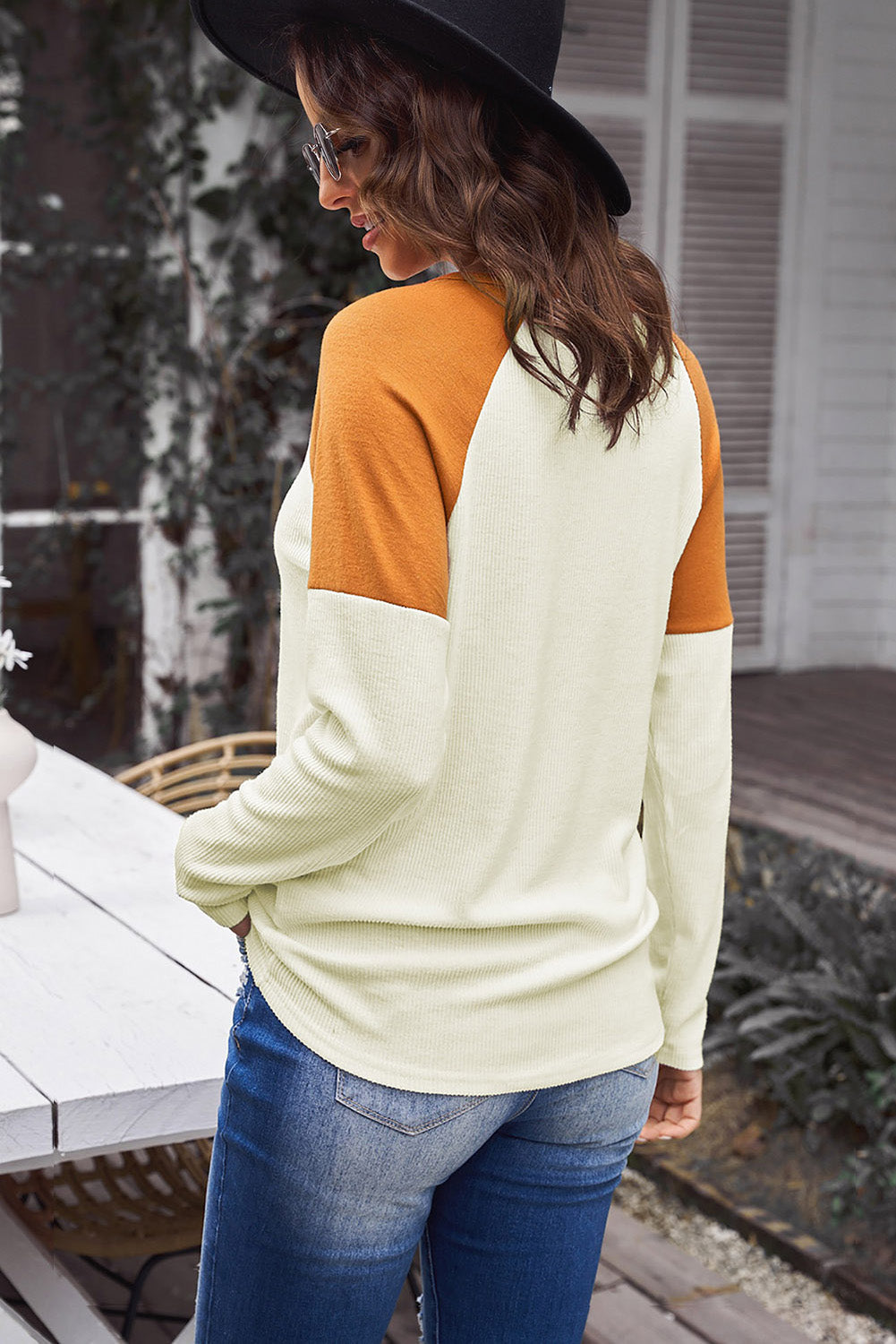 Simply Love HELLO FALL Graphic Raglan Sleeve Henley Top