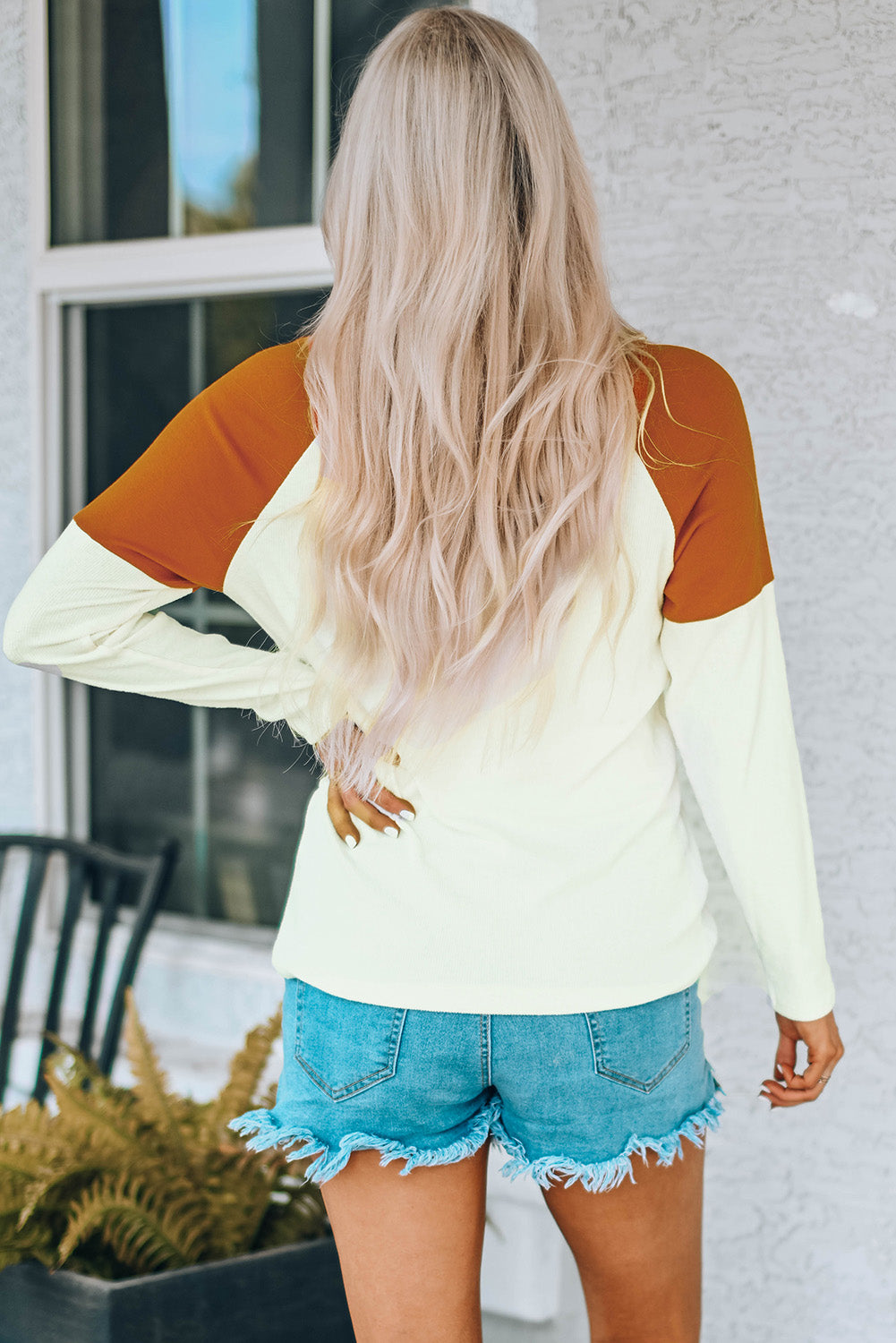 Simply Love HELLO FALL Graphic Raglan Sleeve Henley Top