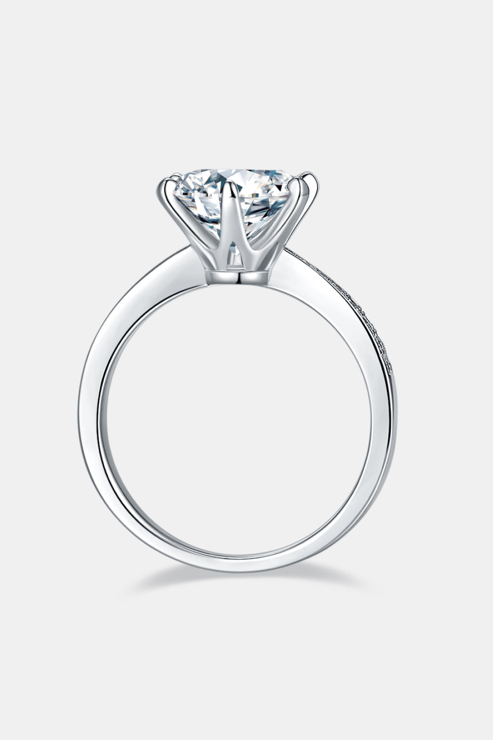 3 Carat Moissanite Side Stone Ring