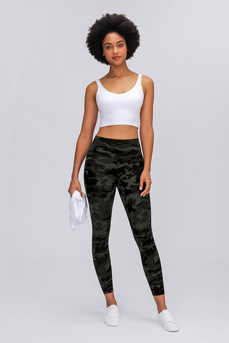 Wide Seamless Band Waist Sports Leggings