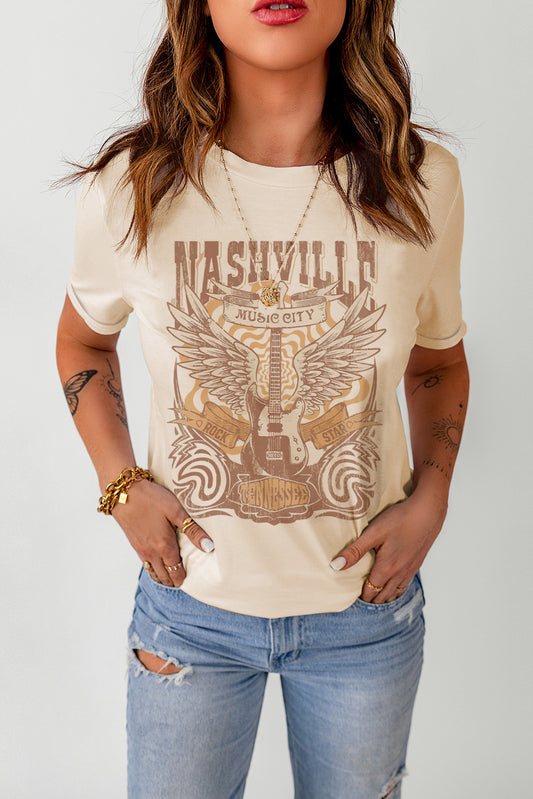 Western Graphic Round Neck T-Shirt