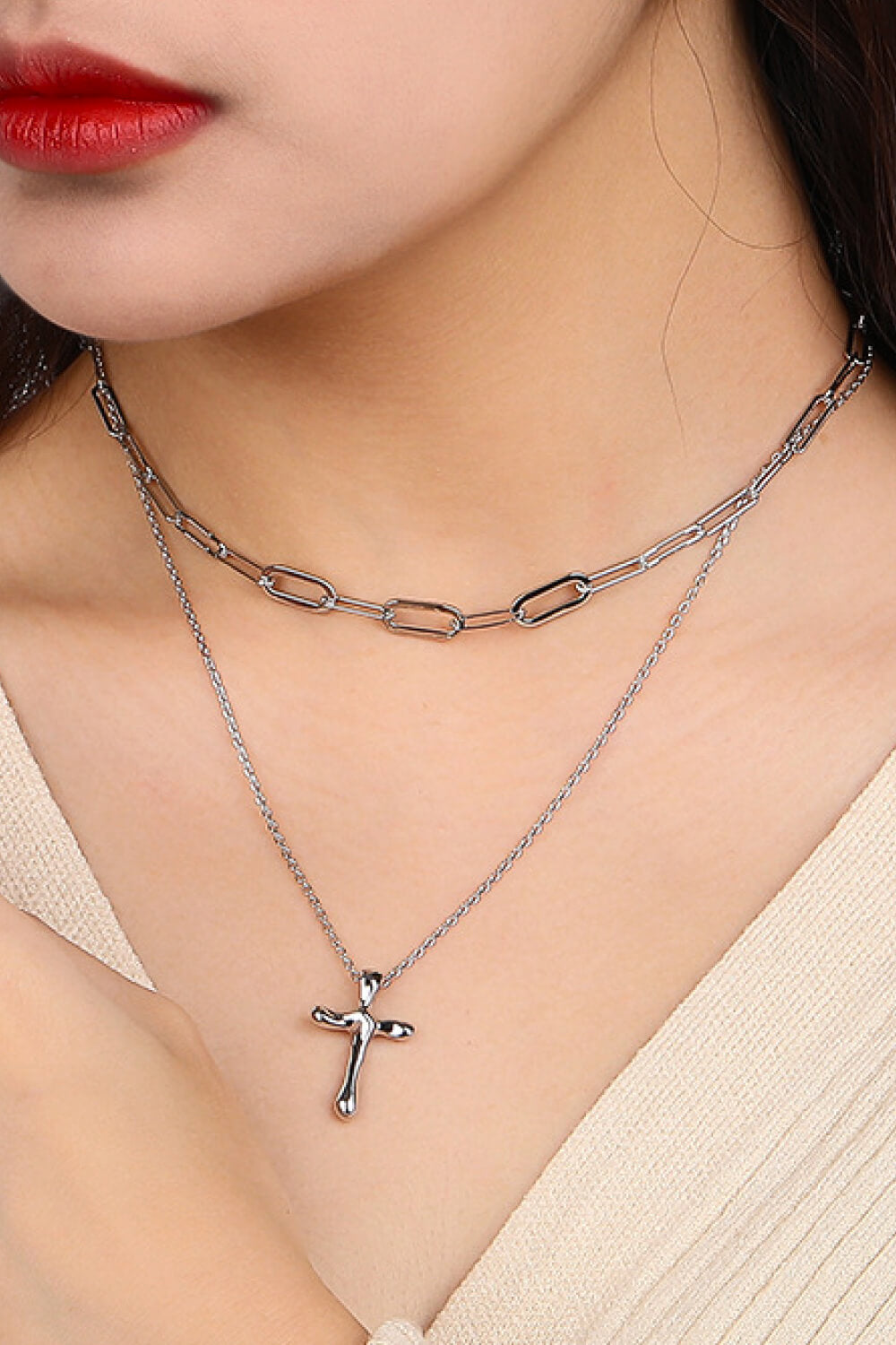 Cross Pendant 925 Sterling Silver Necklace