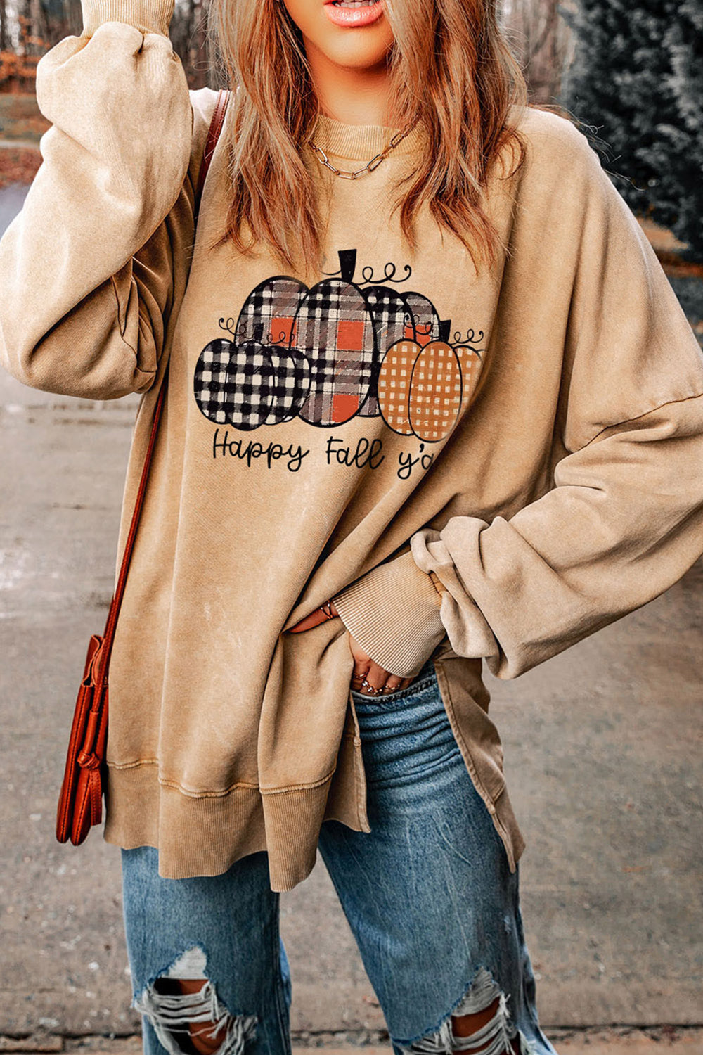 HAPPY FALL Y'ALL Graphic Sweatshirt