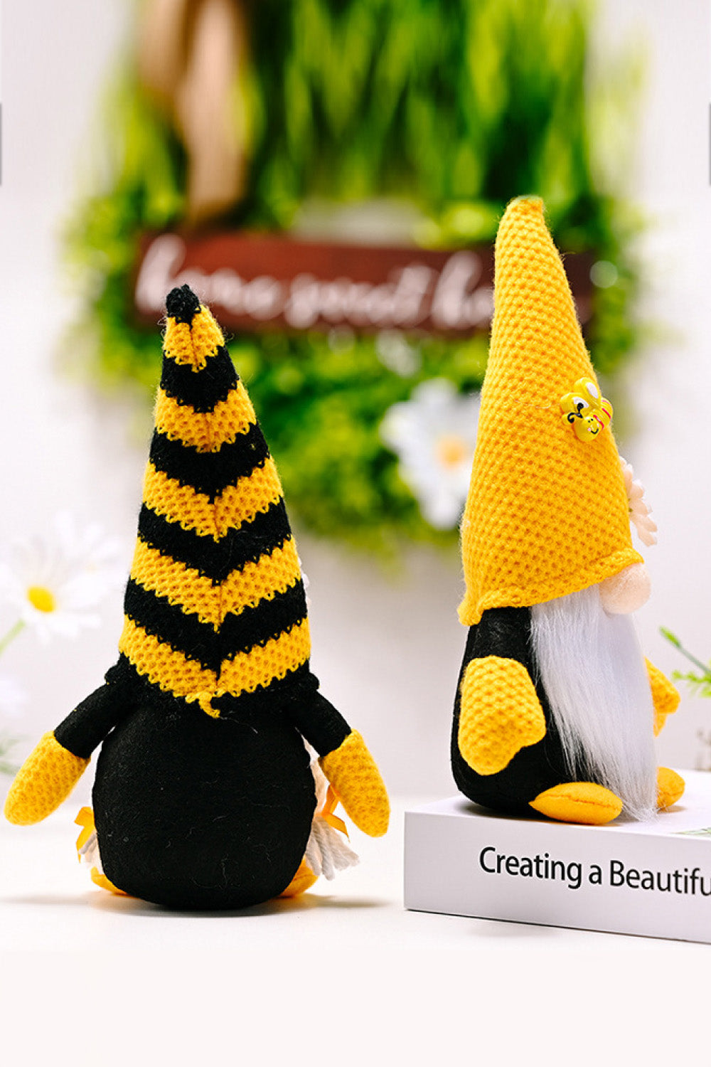 Bee and Flower Decor Faceless Gnome