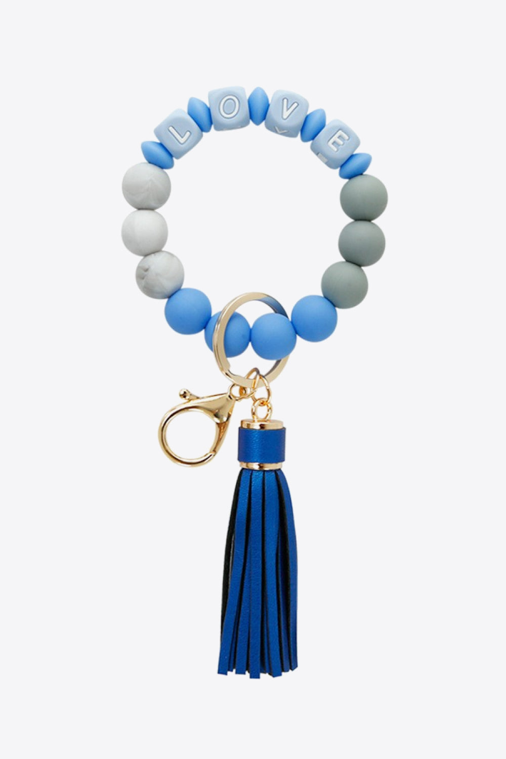 LOVE Beaded Keychain with Tassel