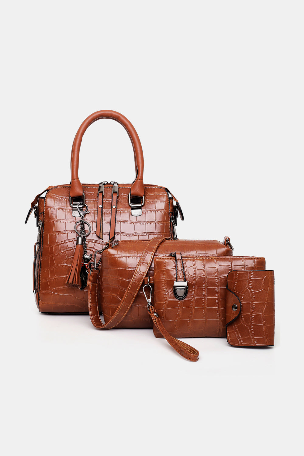 4-Piece PU Leather Bag Set