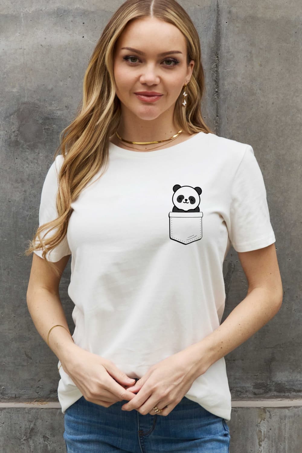 Simply Love Full Size Panda Graphic Cotton Tee