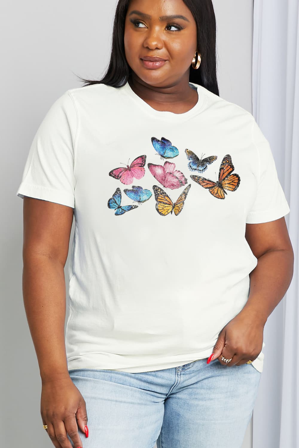 Simply Love Full Size Butterfly Graphic Cotton Tee