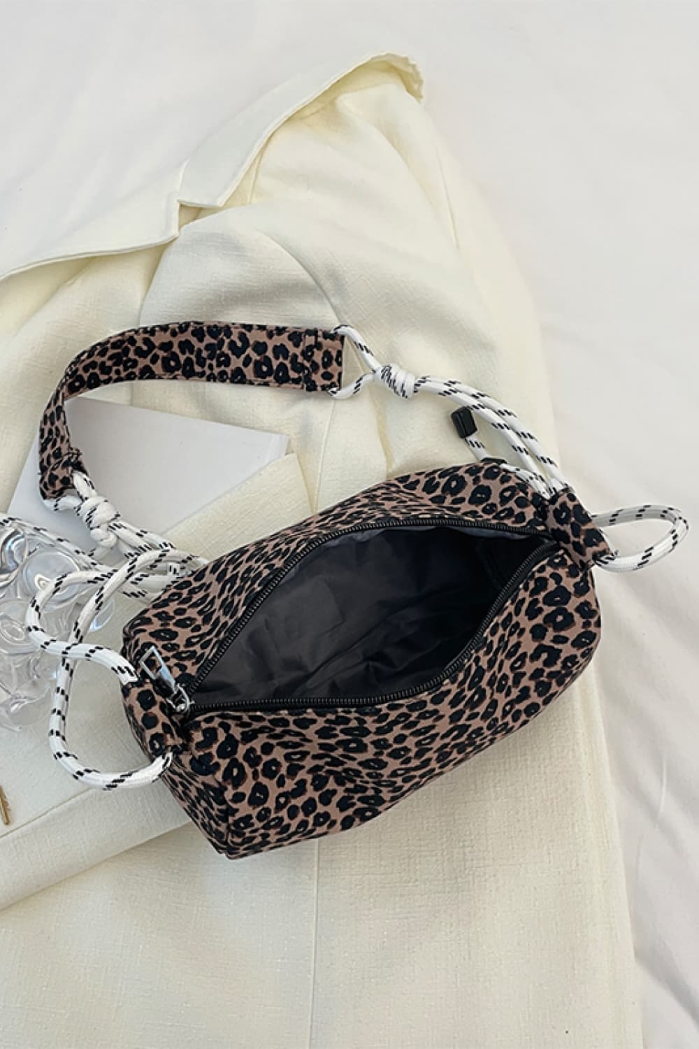 Animal Print Nylon Handbag