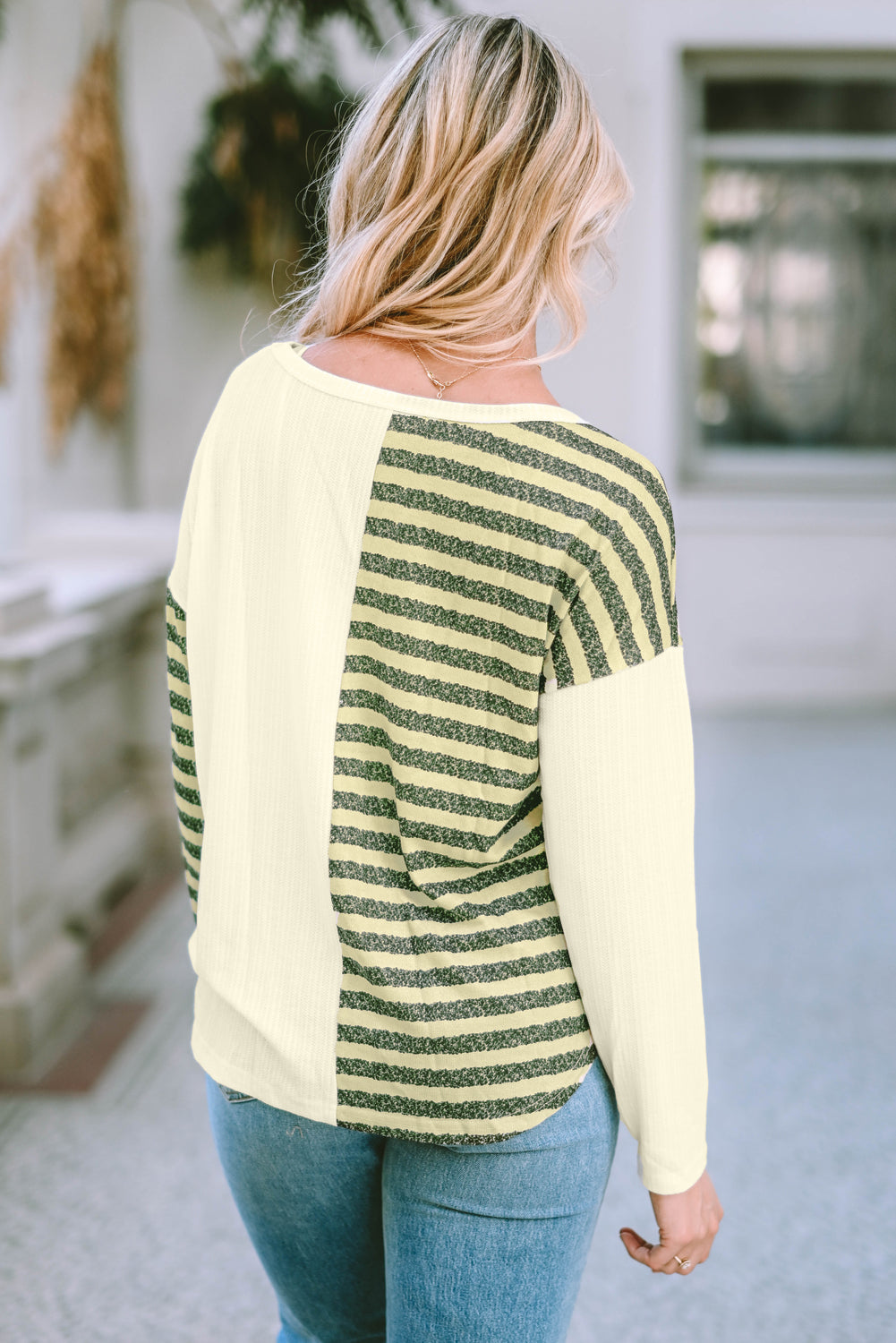 Striped Drop Shoulder T-Shirt