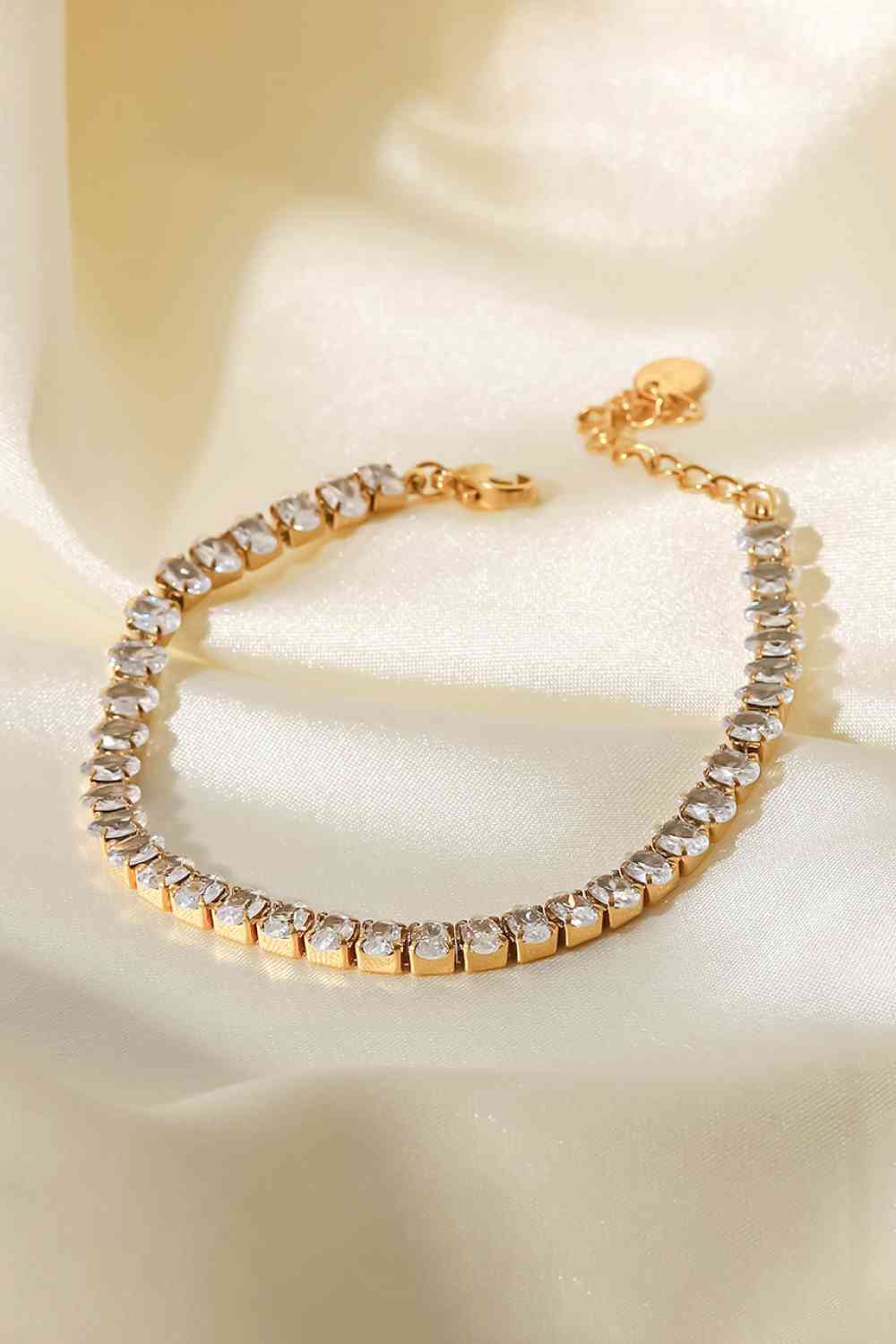 Inlaid Zircon 18K Gold Plated Bracelet