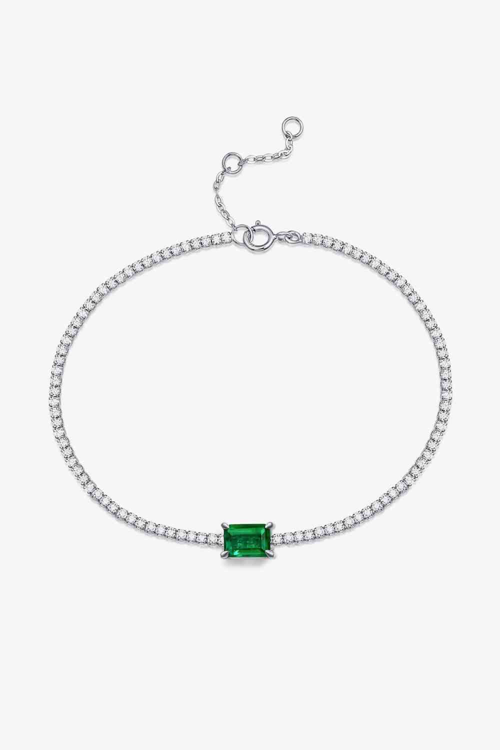 Adored 1 Carat Lab-Grown Emerald Bracelet