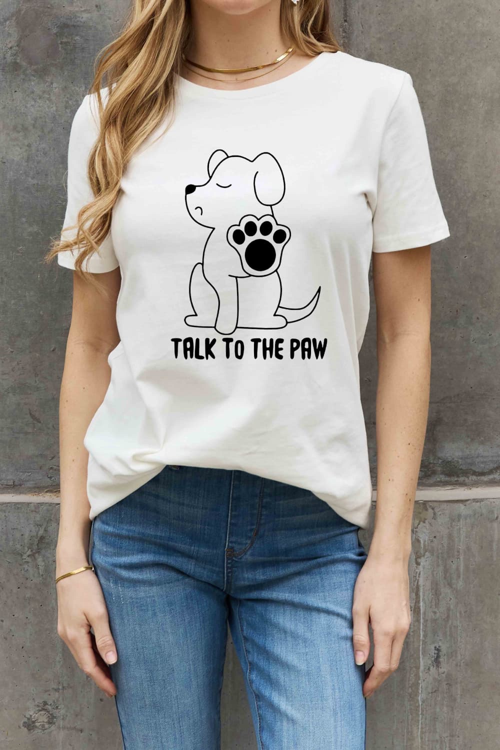 Simply Love Simply Love Full Size TALK TO THE PAW Graphic Cotton Tee