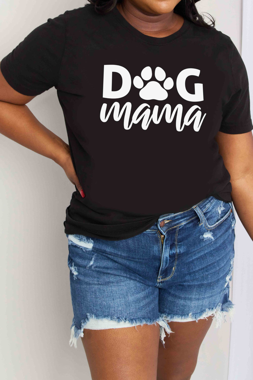 Simply Love Full Size DOG MAMA Graphic Cotton T-Shirt