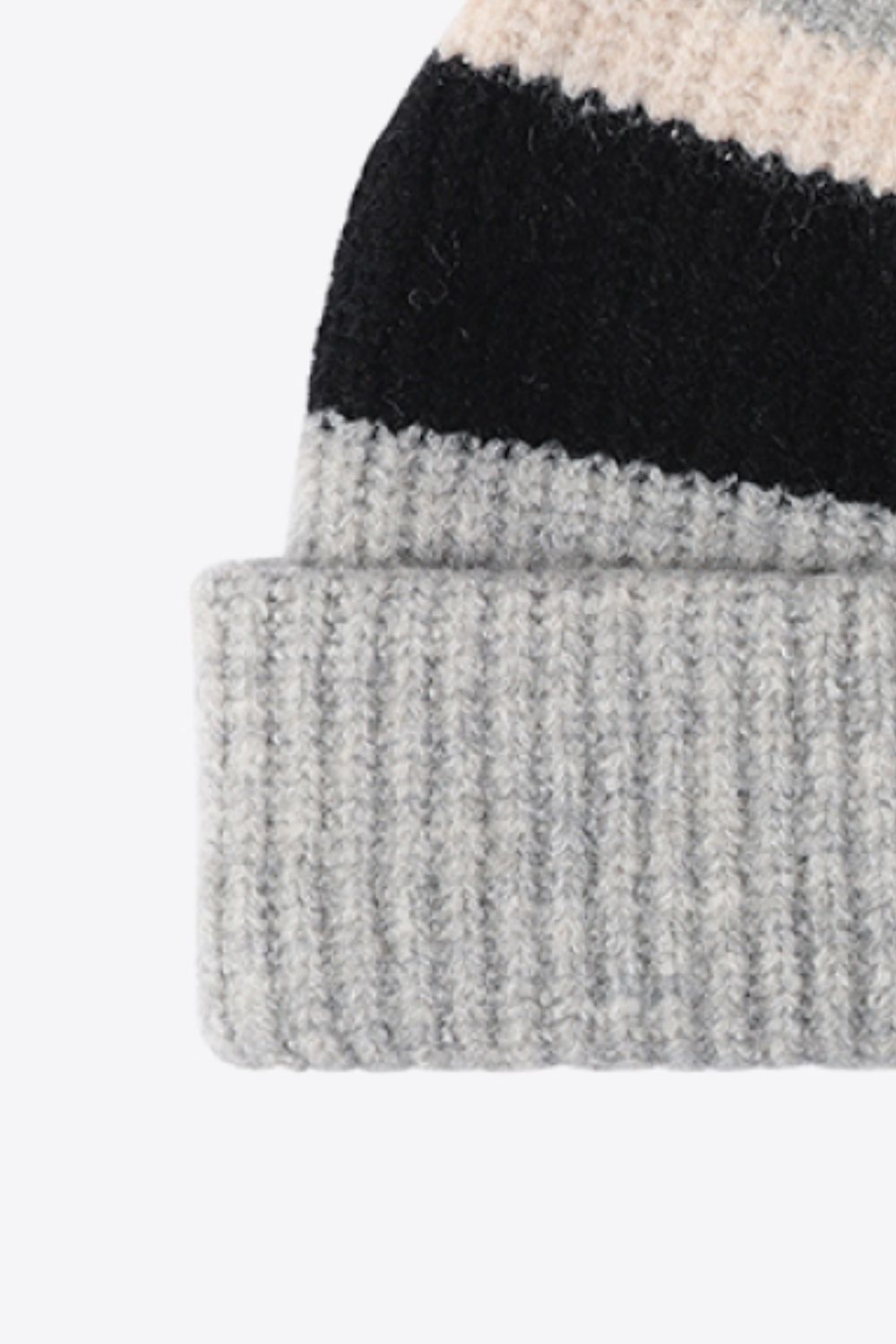 Tricolor Cuffed Knit Beanie