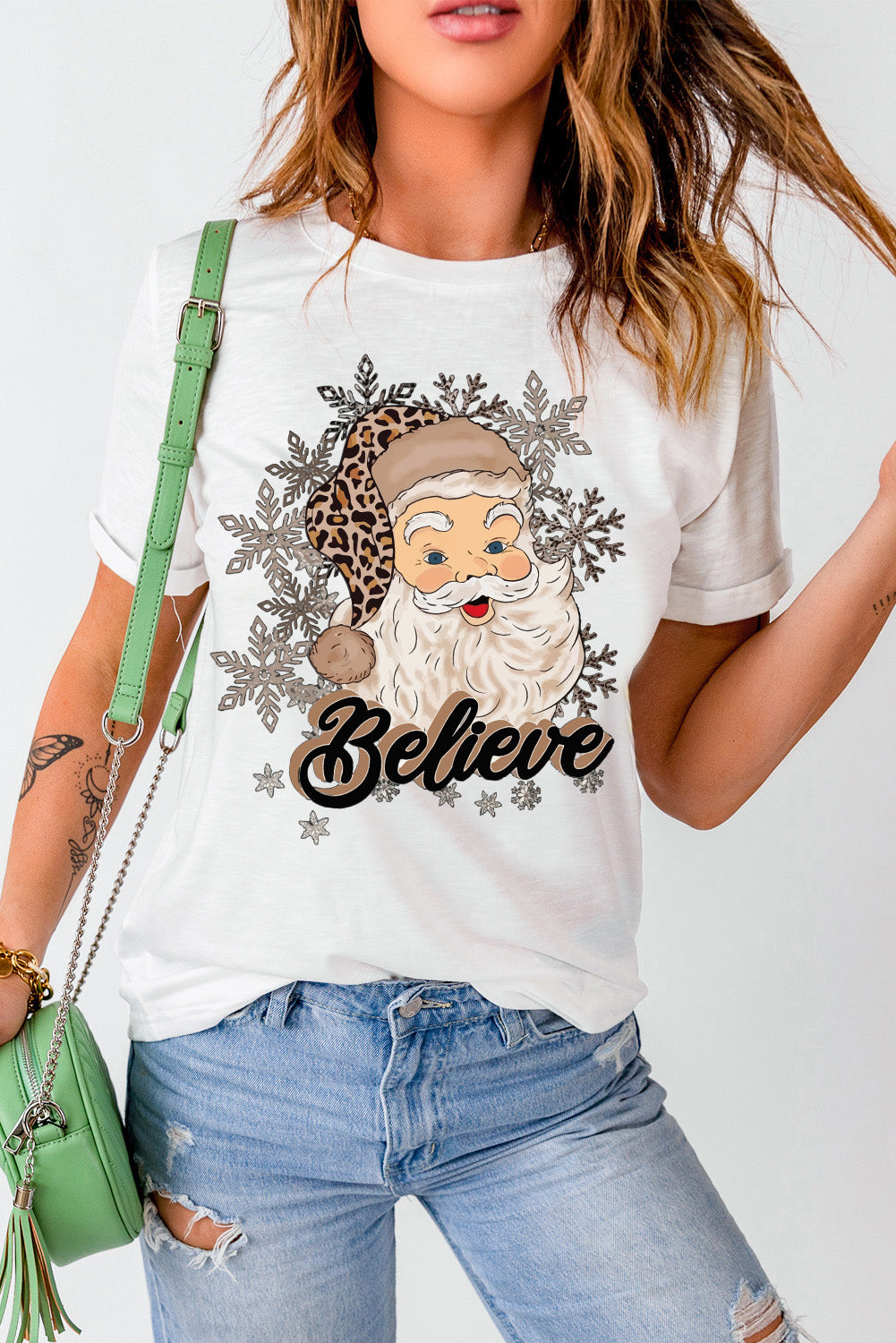 BELIEVE Santa Graphic T-Shirt