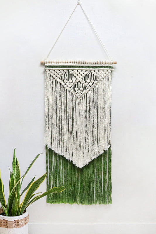 Contrast Fringe Handmade Macrame Wall Hanging